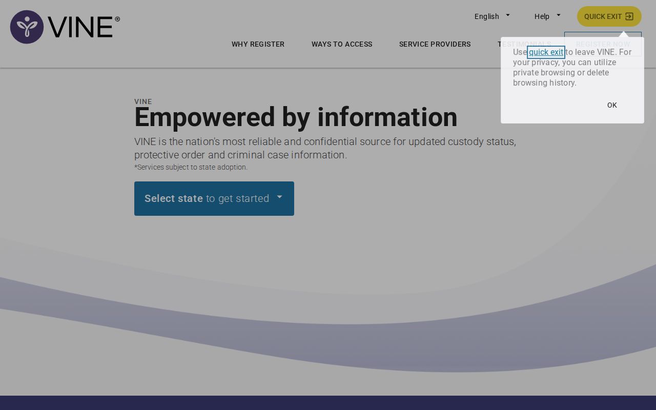 Benton County arrest history custody notification service