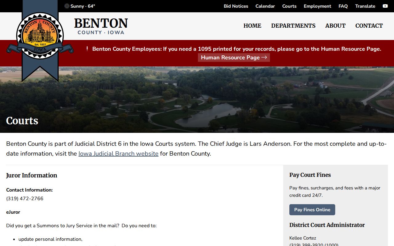 Benton County criminal court records and courthouse information